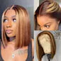 13x4 Lace Front Short Bob Wig Virgin Human Hair Pre Plucked