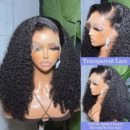 Curly Deep Wave Bob 13x4 HD Lace Front Wig 200% Density Pre Plucked Human Hair