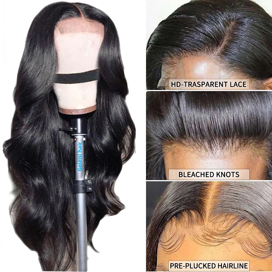 100% Virgin Human Hair Body Wave Lace Front Wig