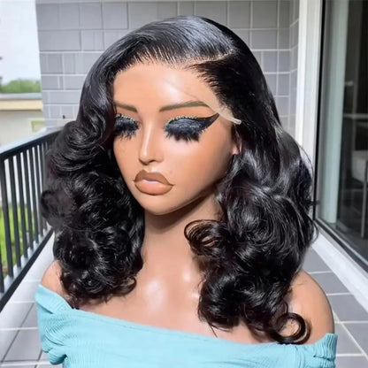 Short Bob Wigs Body Wave 13x4 Lace Frontal 200% Density Human Hair Wigs Short Bob 4x4 Closure Wig Preplucked Body Wave