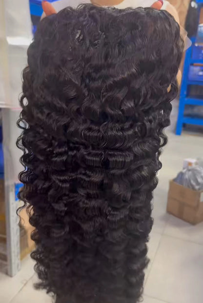Bone Straight Glueless HD Lace Front Wig Raw Human Hair Pre Plucked