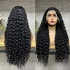 Water Wave 13x4 Lace Front Wig 180%-200% Density Brazilian Remy Human Hair Pre Plucked Natural Black