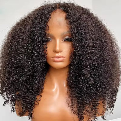 Curly Lace Closure Wig Pre Plucked Raw Virgin Human Hair Glueless
