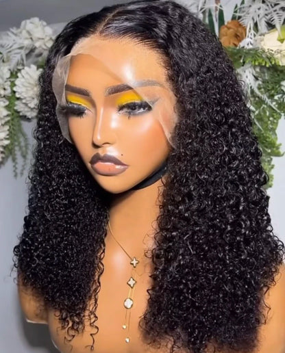 Kinky Curly Straight Deep Wave Bob HD Lace Front Wig Glueless Human Hair