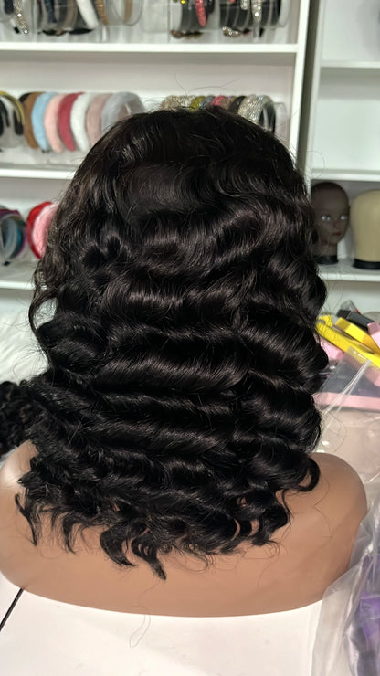 Bone Straight Glueless HD Lace Front Wig Raw Human Hair Pre Plucked