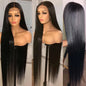 Deep Wave Nature Transparent HD Full Lace Frontal Wig Virgin Human Hair Pre Plucked