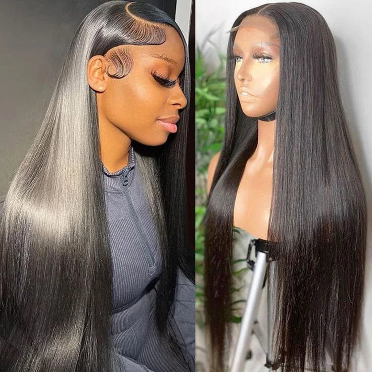 Bone Straight 13x4 HD Swiss Lace Front Wig 200% Density Virgin Human Hair