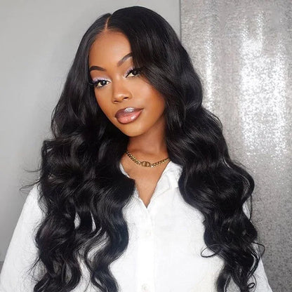 13x6 Deep Curly Body Wave 100% Human Hair Transparent Glueless Full Lace Wig
