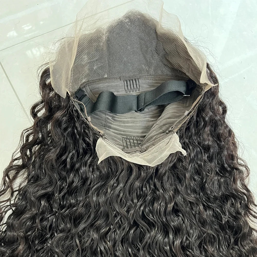 Water Curly 13x4 Lace Front Wig Human Hair 250% Density