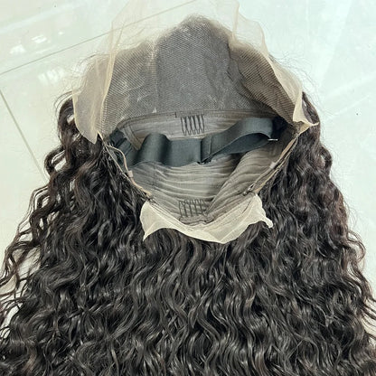 Water Curly 13x4 Lace Front Wig Human Hair 250% Density