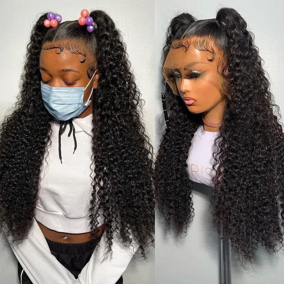 Water Wave 13x4 Lace Frontal Wig Glueless 180% Human Hair