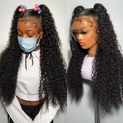 Water Wave 13x4 Lace Frontal Wig Glueless 180% Human Hair