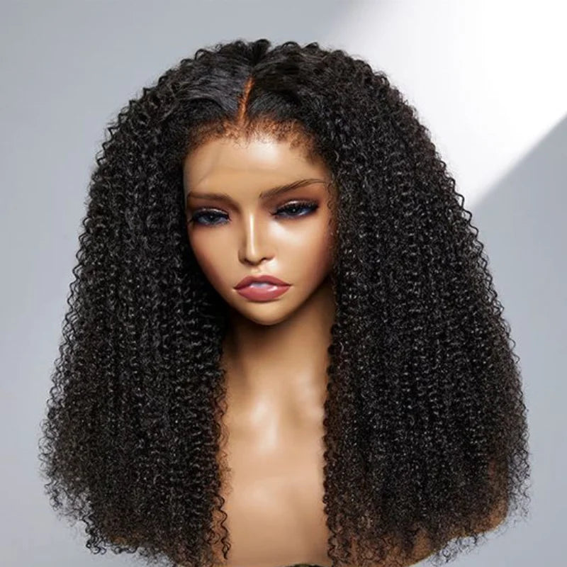 Deep Wave Nature Transparent HD Full Lace Frontal Wig Virgin Human Hair Pre Plucked
