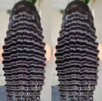 Deep Wave 13x4 Lace Front Wig 250% Density Pre Plucked Raw Indian Virgin Human Hair