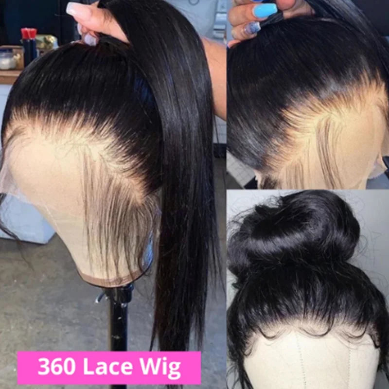 360 Lace Frontal Wig with Baby Hair Virgin Human Hair Transparent Lace