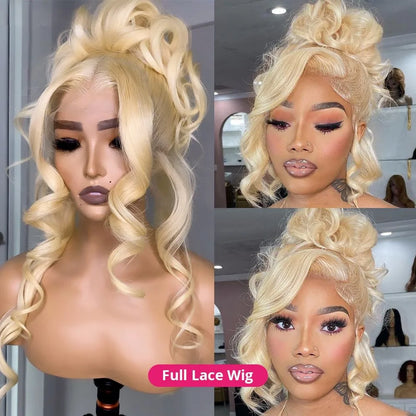 Blonde Straight 360 HD Full Lace Front Wig 20 Inch Virgin Human Hair