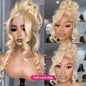 Blonde Straight 360 HD Full Lace Front Wig 20 Inch Virgin Human Hair
