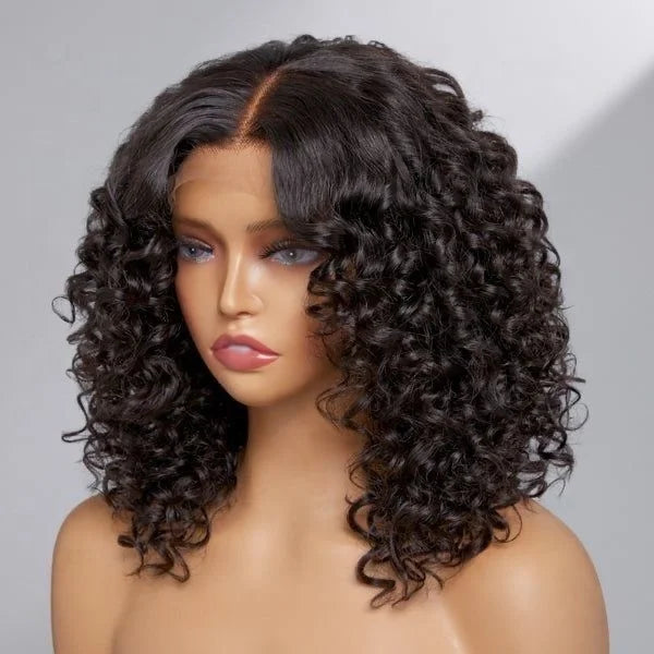 Kinky Curly 5x5 HD Glueless Lace Closure Wig 250% Density Human Hair Pre Plucked