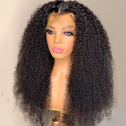 Afro Kinky Curly HD Lace Front Wig High Density Raw Indian Full Cuticle Aligned Human Hair