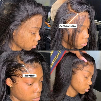 Body Wave HD Lace Front Wig Glueless 12A Virgin Human Hair