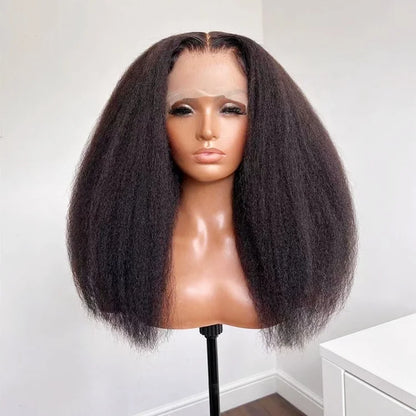 Kinky Straight 13x4 Lace Front Wig 100% Virgin Human Hair