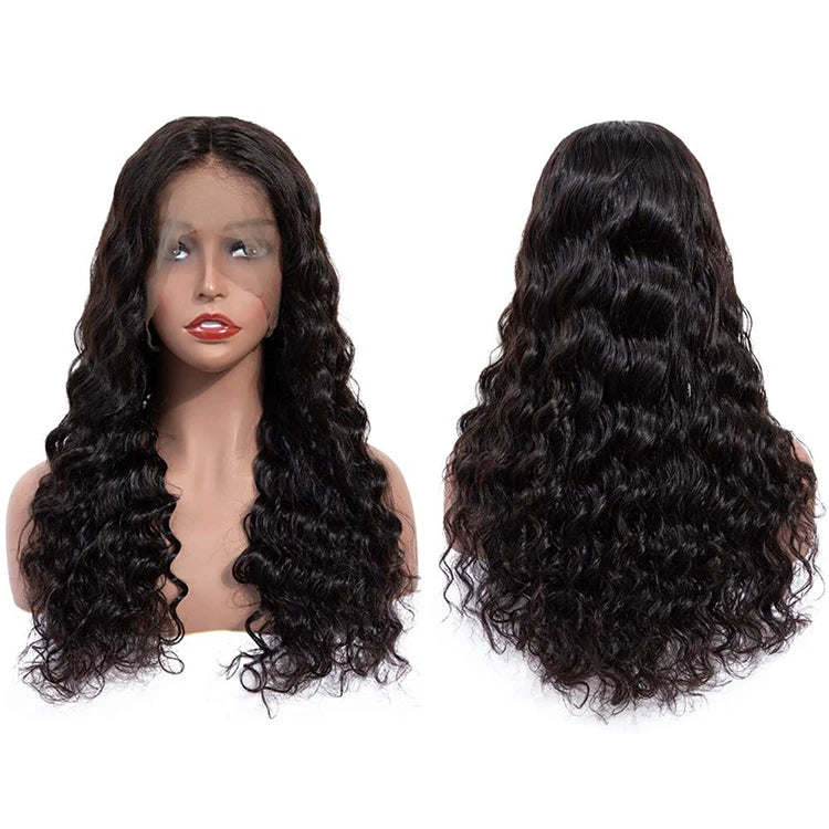 Water Wave 13x4 Lace Frontal Wig Glueless 180% Human Hair