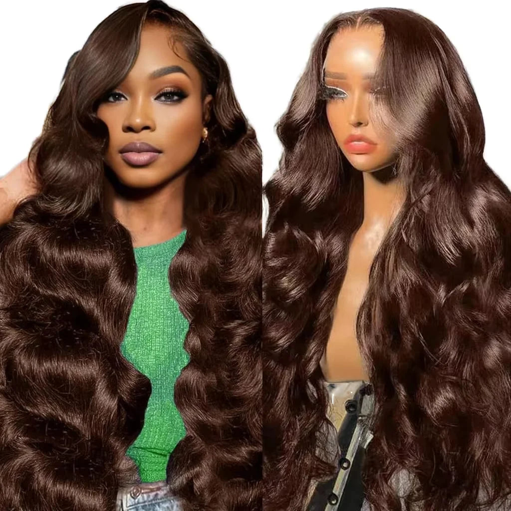 13x4 HD Brown Lace Front Wig Cuticle Aligned Raw Human Hair
