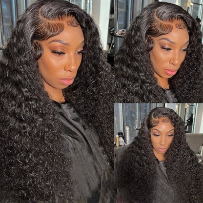 13x4 13x6 HD Lace Front Wig Deep Wave 36 Inch Raw Human Hair