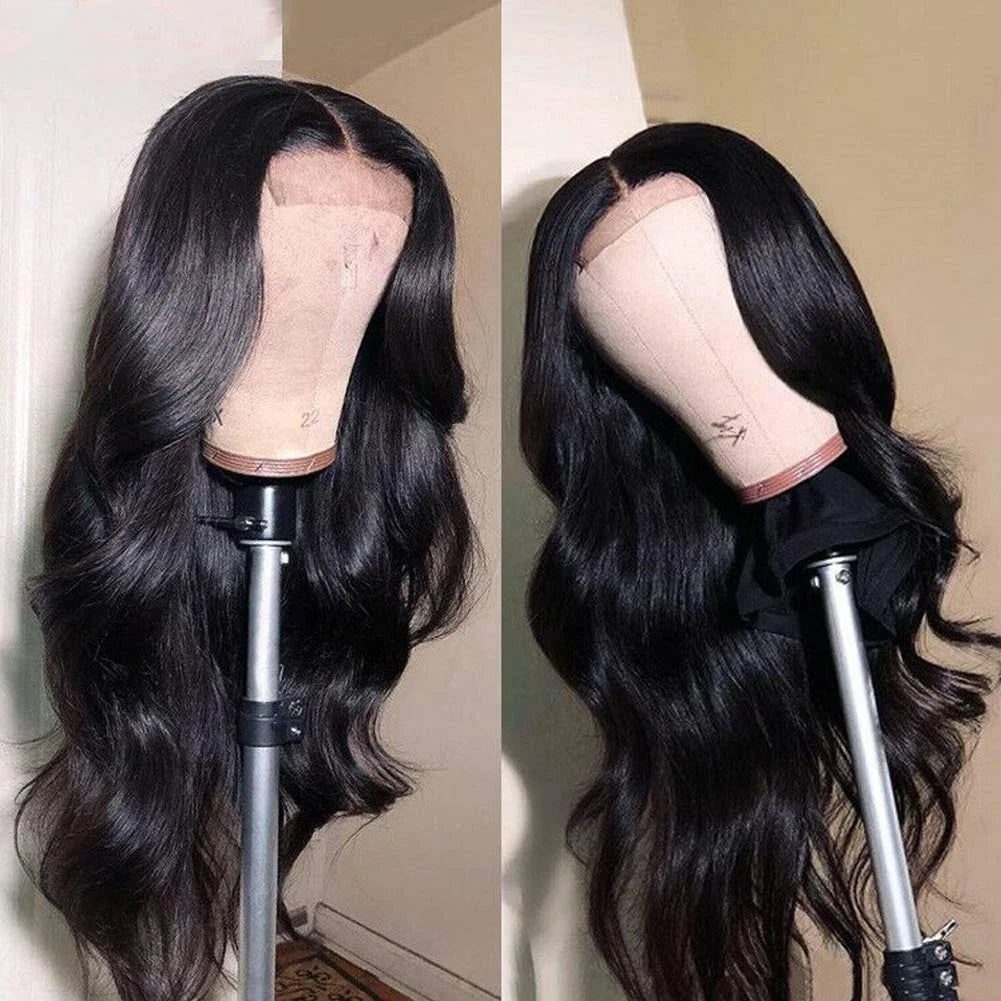 Body Wave Glueless Transparent HD Closure Wig Baby Hair Virgin Remy Human Hair