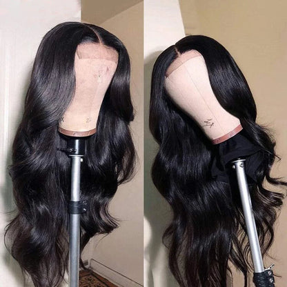 Body Wave Glueless Transparent HD Closure Wig Baby Hair Virgin Remy Human Hair