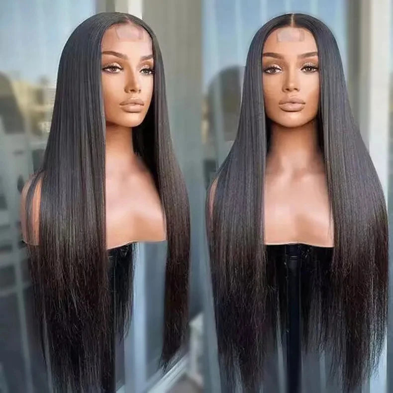 Straight 13x4 Glueless Lace Front Wig Human Hair 200% Density