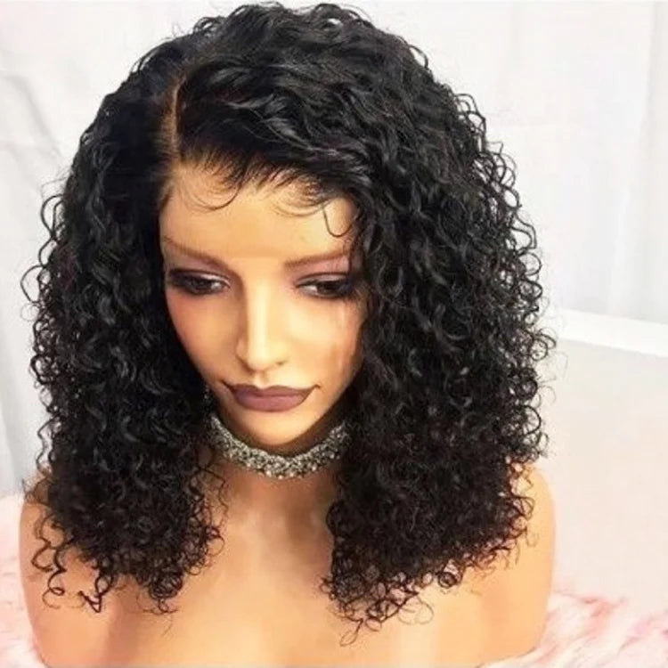 Kinky Curly 13x6 Transparent Lace Frontal Wig with Baby Hair Double Drawn