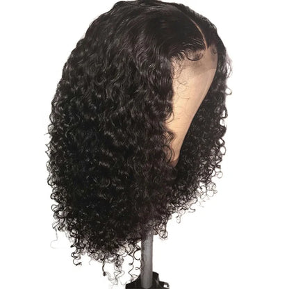 Curly 13x4 Transparent Lace Front Wig 150% Density Virgin Human Hair