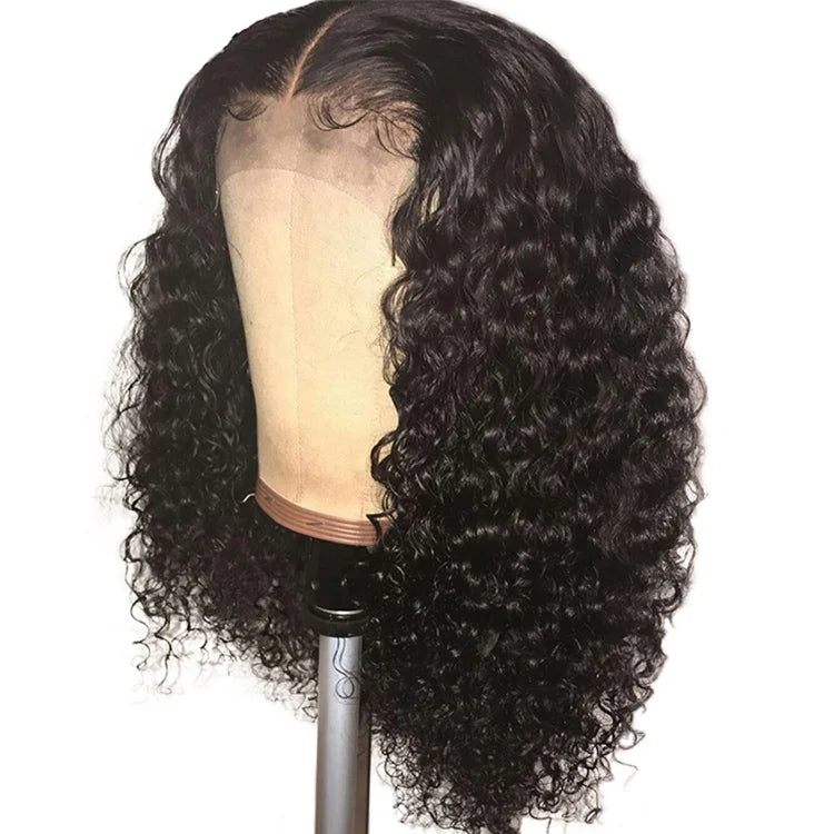 Kinky Curly 13x6 Transparent Lace Frontal Wig with Baby Hair Double Drawn