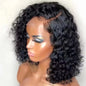Short Bob Loose Deep Wave 13x4 Lace Front Wig Curly Transparent Human Hair