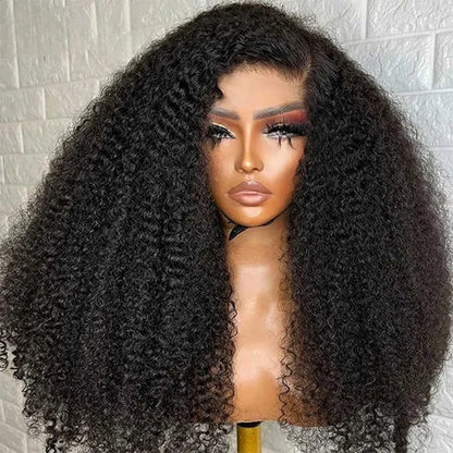 Curly Lace Frontal Wig 250% Density Raw Human Hair Full Thickness