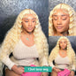 Blonde Bone Straight 13x4 Swiss Lace Front Wig 100% Virgin Human Hair
