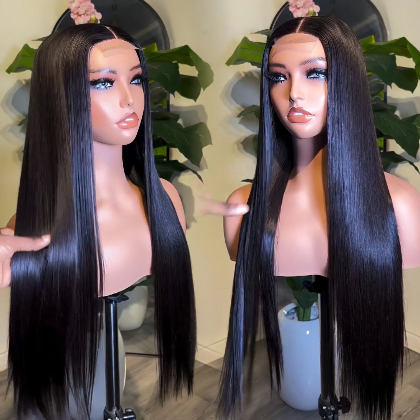 Deep Wave HD Lace Frontal Wig Glueless Cuticle Aligned 100% Virgin Human Hair