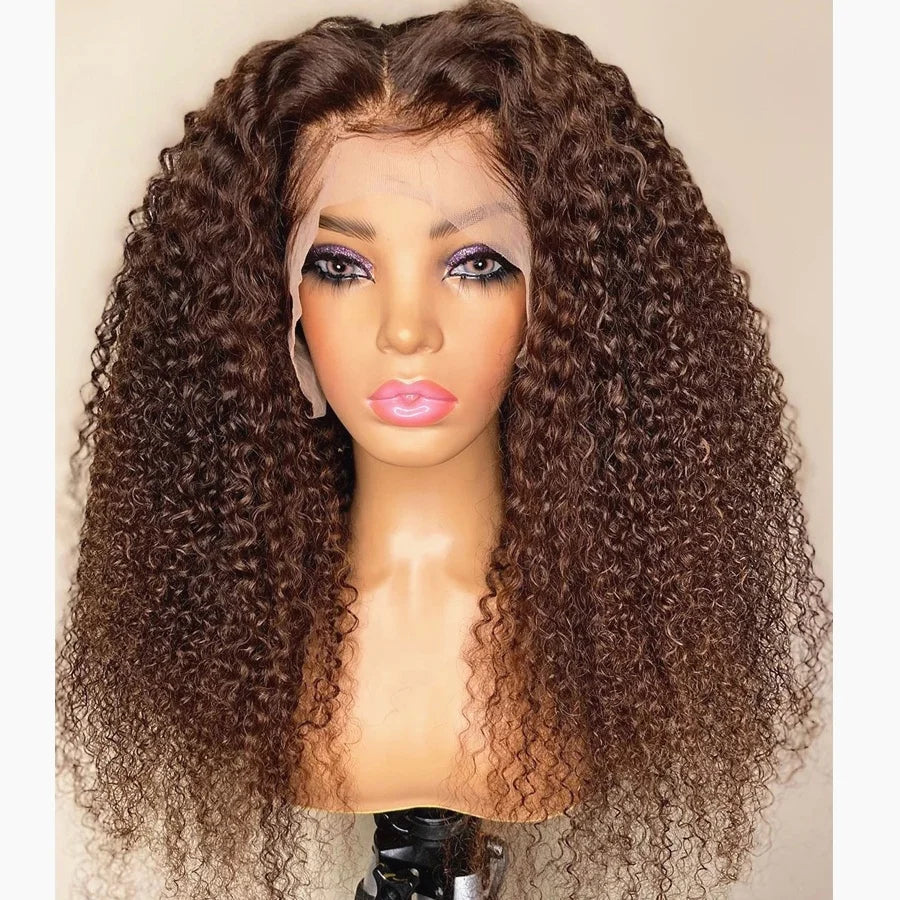 Afro Kinky Curly HD Lace Front Wig High Density Raw Indian Full Cuticle Aligned Human Hair