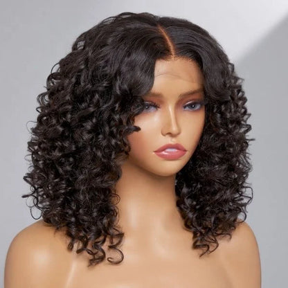 Kinky Curly 5x5 HD Glueless Lace Closure Wig 250% Density Human Hair Pre Plucked
