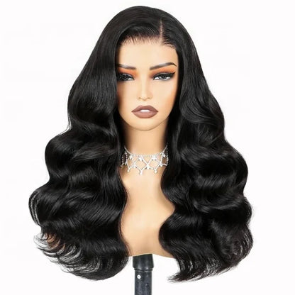 13x6 Deep Curly Body Wave 100% Human Hair Transparent Glueless Full Lace Wig