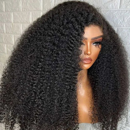 Curly Lace Frontal Wig 250% Density Raw Human Hair Full Thickness