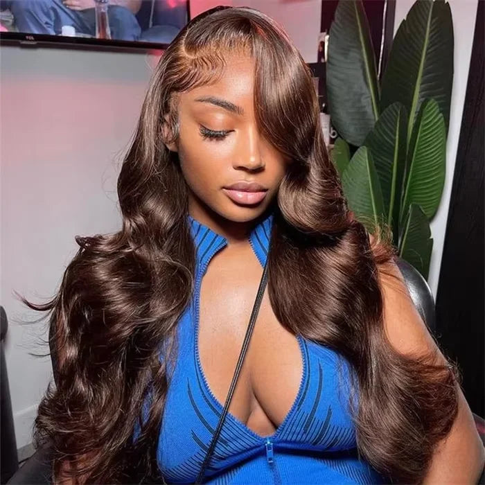 13x4 HD Brown Lace Front Wig Cuticle Aligned Raw Human Hair