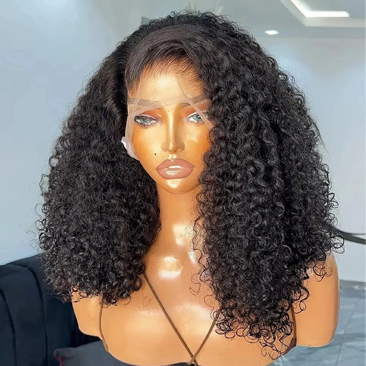 Deep Wave 13x4 Lace Front Short Bob Wig 200% Density Brazilian Virgin Human Hair Baby Hair Pre Plucked