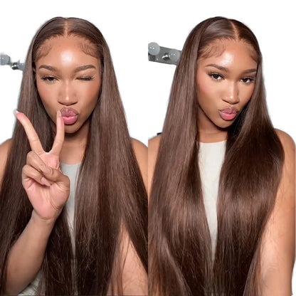 Straight Transparent HD Lace Closure Wig Virgin Human Hair Glueless Baby Hair