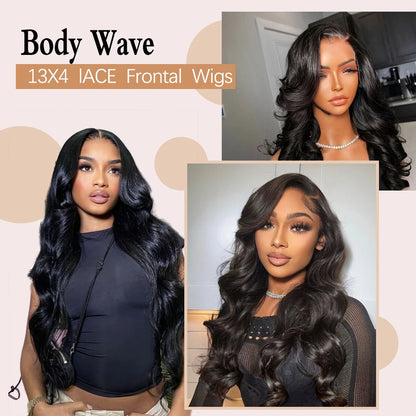 Body Wave 13x4 Transparent Lace Frontal Wig Cuticle Aligned Virgin Human Hair