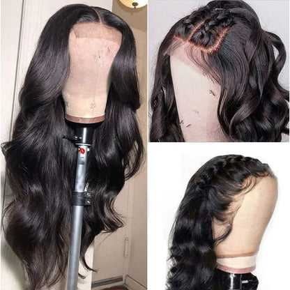 Body Wave Glueless Transparent HD Closure Wig Baby Hair Virgin Remy Human Hair