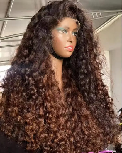 Loose Curl Deep Wave Glueless HD Lace Frontal Wig Human Hair