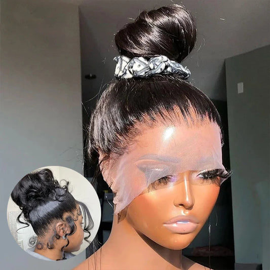 360 Lace Frontal Wig with Baby Hair Virgin Human Hair Transparent Lace