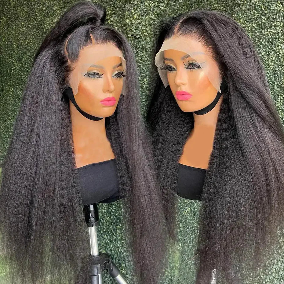 Deep Wave Nature Transparent HD Full Lace Frontal Wig Virgin Human Hair Pre Plucked